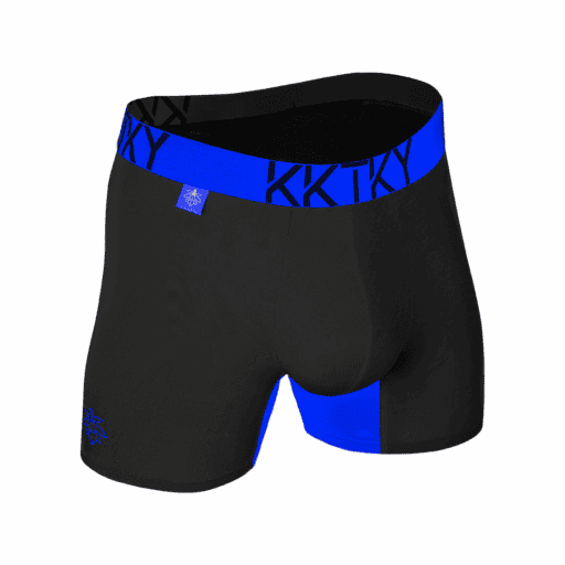 Alternative view of Pánské boxerky KKTKY Trunks Noemova vlna Neonová modrá